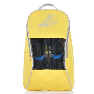 China Factory Direct Supply Portable Yellow Polyester Soccer Sneaker Shoes Bag for sale