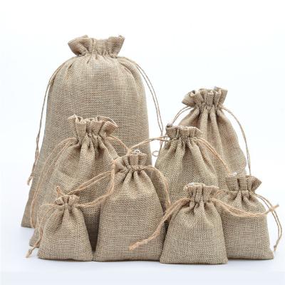 China Custom Printing Burlap Tote...Etc Bag gift wrap with Eco-frendly reusable lanyard for food storage and giveaways for sale