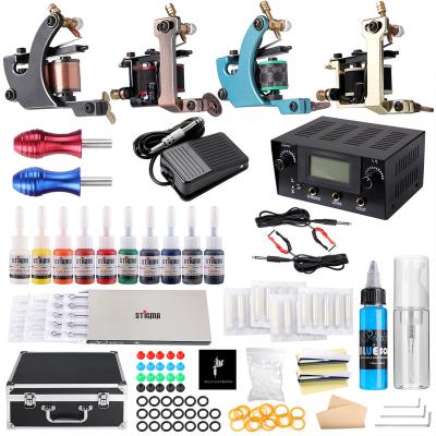 China Body Art Solong Permanent Makeup Tattoo Machine Set With Low Shipping Price Kit Professional Tattoo 4 Guns for sale