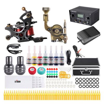 China Body Art 2020 New Idea Tattoo Machine Coil Rotary Kits Set With Tattoo Case for sale