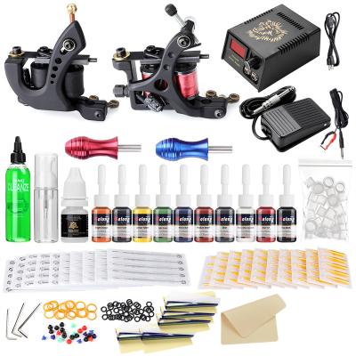 China Body Art Yiwu City Solong Factory Price Tattoo Machine Set Ink Kit Professional for sale