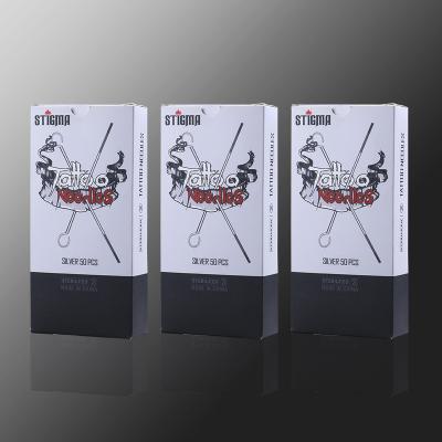 China 50 Piece Disposable Tattoo Needles Round Liner 1RL 3RL 5RL Permanent Stigma Tattoo Needles for sale