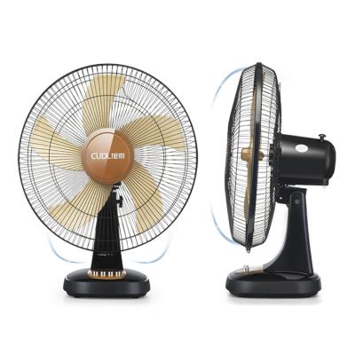 China White Gold Outdoor 5 Blade Rechargeable Electric Desktop Fan for sale