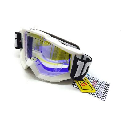 China Cross-country Motorcycle White Matte Multicolor Glass PC Cycling Sports Cycling Helmet Goggles Helmet Goggles for sale