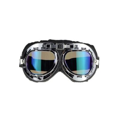 China PC flat lens color angle motorcycle recycling plated transnational anti-attack and anti-UV goggles for sale