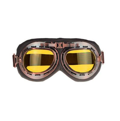 China Motorcycle Yellow Flat Transnational Anti-attack Lens PC Angle Recycling Anti-UV Goggles for sale