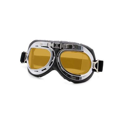 China Restoring Anti-ultraviolet Anti-attack Glasses Motorcycle Helmet Glasses Ways Antique Yellow PC Glass Outdoor Goggles For Motorcycles for sale