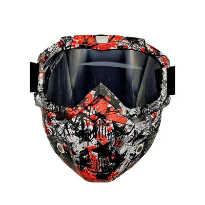 China Motorcycle Tactical Goggles Sell Custom LOGO Motorcycle Riding Mask Goggles Anti - Sand Anti - Ultraviolet Factory Eye Protection Glass Removable for Motorcycles Tactical Goggles for sale