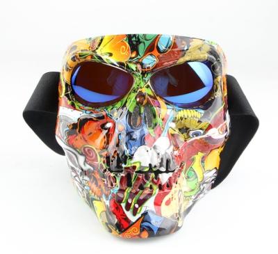 China To Protect Face Tactical Goggles Color Skull Motorcycle Mask Glasses Various Can Be HD PC Glass Disassembled Transnational Glasses for sale