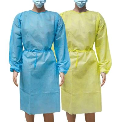 China Disposable PP Isolation Garments Sterilized Hospital Consumable Medical Protective Nonwoven Surgical Gown for sale