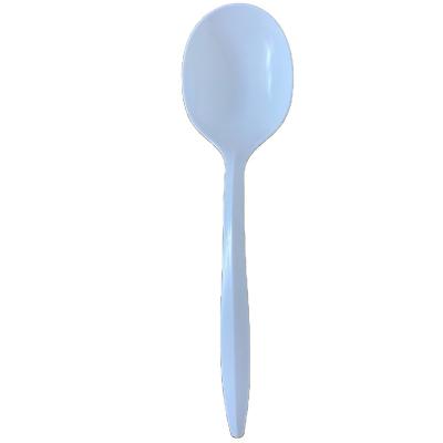 China Eat Delicious Food Spoon Disposable Biodegradable Plastic PP Food Grade To Go Cutlery Takeout Spoon Set for sale