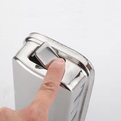 China Modern Wall Mounted 500ml Manual Bathroom Metal Accessories Hanging Hand Push Stainless Steel Soap Dispenser for sale