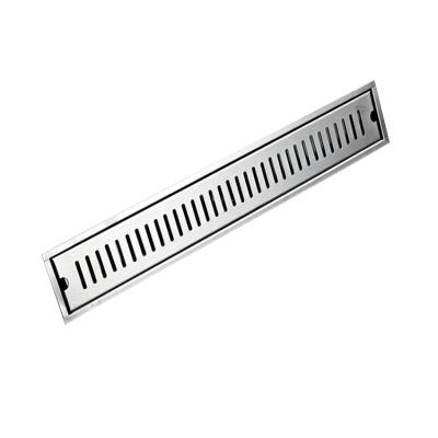 China Modern Popular Promotional Square Bathroom 800mm Insert 304 Stainless Steel Shower Floor Linear Water Drain for sale