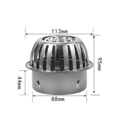 China Modern New Design Exterior Rooftop Round Shaped Stainless Steel Anti Smell Balcony Clog Floor Drain for sale