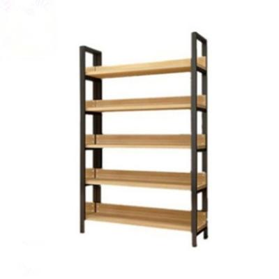 China Single Sided Easy Disassemble Supermarket Retail Store Storage Wooden Shelves Rack Price for sale