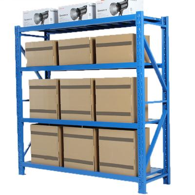 China Rustproof Anti-Corrosion Steel Warehouse Three-Straight Steel Frame Storage Medium Duty Firm Rack for sale