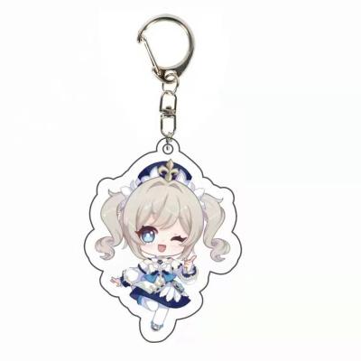 China Custom Anime Acrylic Hologram Glitter Hologram Key Chain Europe Logo Key Chain Acrylic Charms for sale