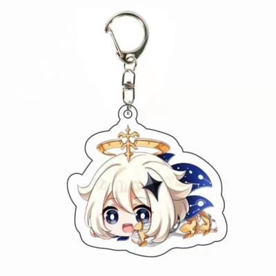 China Custom Printed Acrylic Anime Key Chain Clear Hard Plastic Printed Key Chain Cheap Wholesale Europe Charm Eco-Friendly for sale