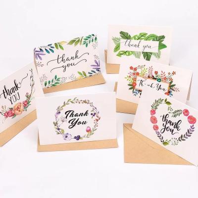 China Custom Foldable Logo Printing Greeting Birthday Christmas Festival Foldable Business Thank You Cards With Envelopes for sale