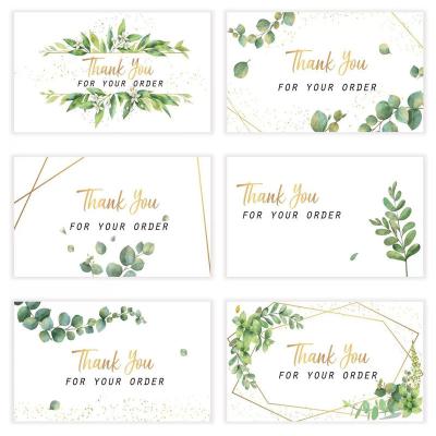 China Simple Printed Logo Greeting Festival Custom Order Cards Thank You for Supporting My Small Business with Factory for sale