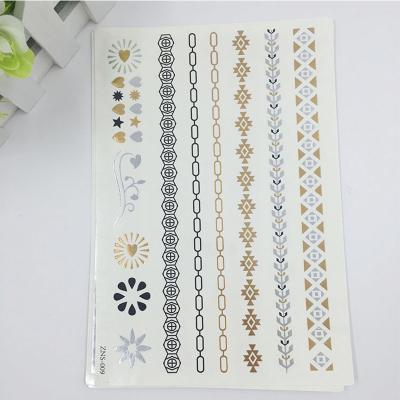 China Gold temporary tattoo sticker for man face tattoo waterproof sticker temporary tatoo sticker for kid for sale