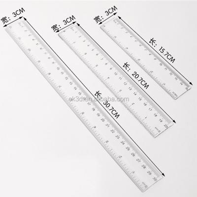 China Hot Promotion 3D Logo Customized 20cm Promotion School Plastic Cheap PVC Lenticular Ruler Straight Scale Ruler for sale