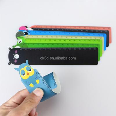 China 100% eco-friendly gift kids promotion soft benable flexible plastic straight rulers for sale