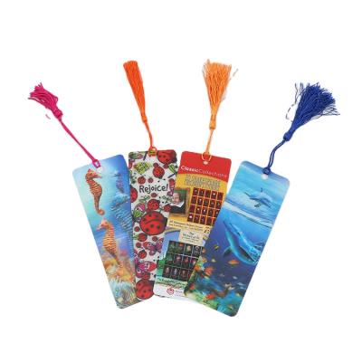 China Hot sale 4C custom Europe 3d lenticular bookmark printing bookmark for printed book bookmark with tassel for sale