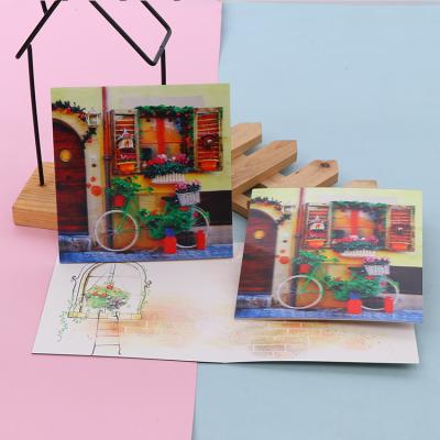 China Europe Customized PET Material 3d Lenticular Greeting Card With Low Price Wedding Invitations Greeting Card for sale