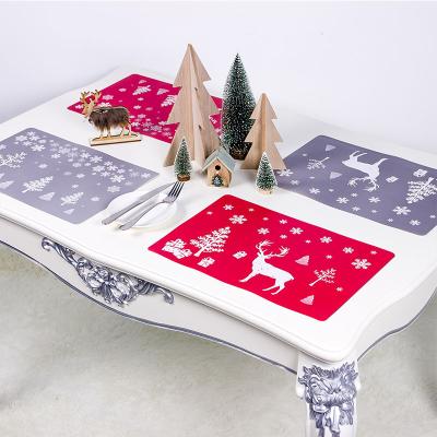 China Sustainable Popular Christmas Printed Plastic Place Mats And Coasters From Audit Factory New PP Sets for sale