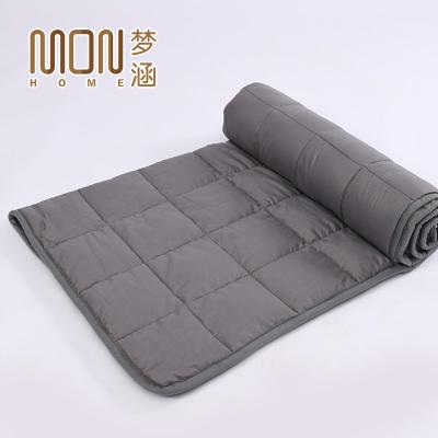 China New Fashion Anti Static Reduce Stress Soft Weighted Microfiber Blanket 20lb With Glass Beads for sale