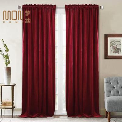 China Amazon Wholesale Blackout Velvet UK Hot Selling Luxury Crushed Curtain For Living Room for sale