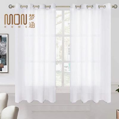 China Factory wholesale cheap semi sheer linen curtains for bedroom for sale