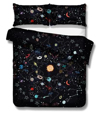 China 3D blackout star planet window curtains/set/insulated digital printed custom bedding chairpad for sale