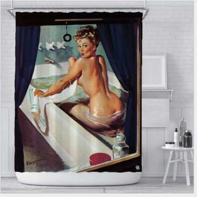 China Detached American Style Bathroom Sets With Shower Curtain And Covers, Shower Curtains Bathroom, Custom Shower Curtain for sale