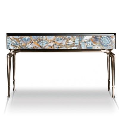 China Modern high end custom made italian style living room furniture entry table hallway marble luxury console table for sale