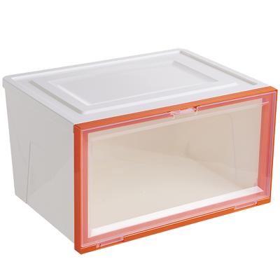 China Multifunctional Shoes Box Plastic Stackable Clear Plastic Acrylic Storage Box Large Transparent for sale