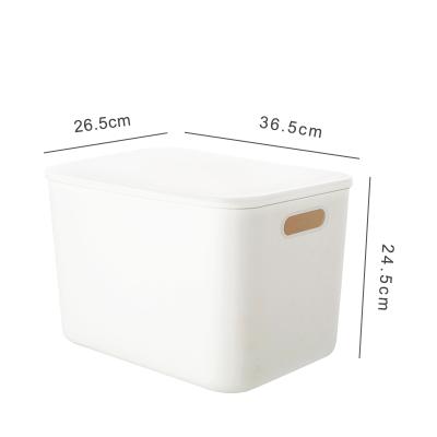 China Sustainable Portable Desktop Plastic Home Storage Box With Lid for sale