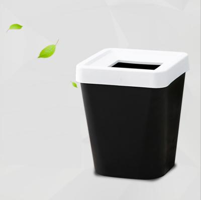 China 8 L Viable Plastic Mini Desktop Trash Can, Push Button Waste Bin for Office for sale