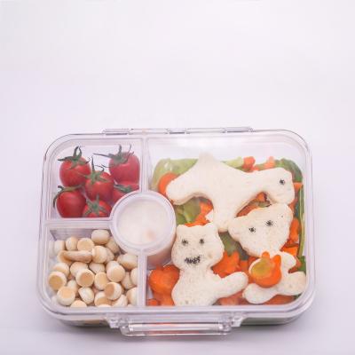 China Beautiful Viable Luster Leak-Proof Airtight Kid 4 Compartments Food Container for sale