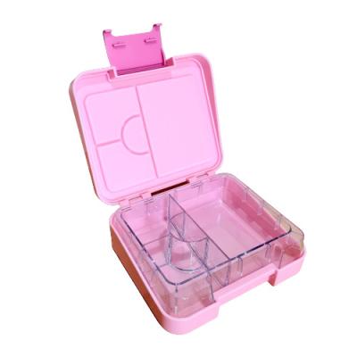 China Kids Microwavable Bento Lunch Box Durable Leakproof with BPA Proportioned by Latches Child Friendly Child Sized Bento Box Free for sale