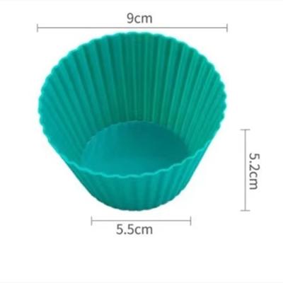 China 9cm Cup Large Cup Bread Cupcake Liners Non-stick Baking Molds Large Reusable Silicone Eco-Friendly for sale