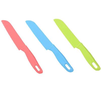 China Food Grade Disposable Baking Cooking Knife Child Safe Durable Plastic Toddler Knives Kitchen Tools Kids Kitchen Knife for sale