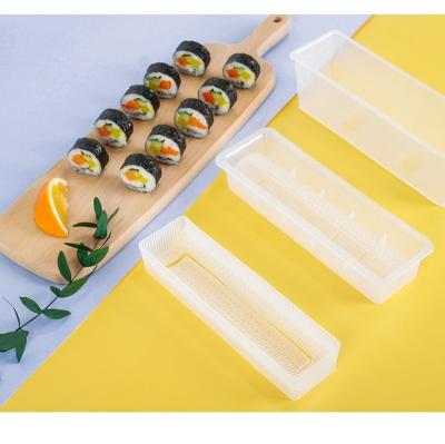 China Rectangle Japanese Styles Viable Sushi Making Kit Plastic Sushi Maker Tool Complete With Roll Mold Set for sale