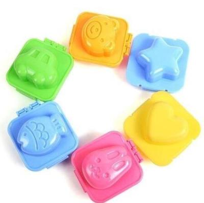 China Funny DIY Stocked 6pcs Cute Plastic Set Boiled Egg Sushi Rice Decorating Mold Mold for sale