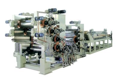 China Vijf/Zes rollen pvc-het Plastic Blad van de Kalendermachine Makend Machine met Hoge Output Te koop