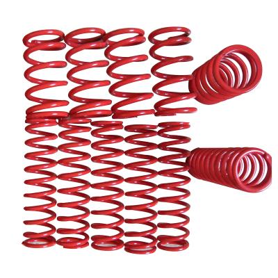 China Red Color Spiral PVC Coated Compression Spring for Bike or Bicycle Shock Absorber for sale