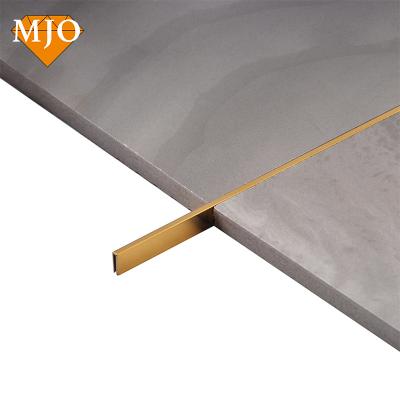 China Foshan MJO Modern Hot Sales Tile Accessories Metal Tile Trim For Wall Or Floor Building Decoration U Shape Stainless Steel Tile Trim for sale