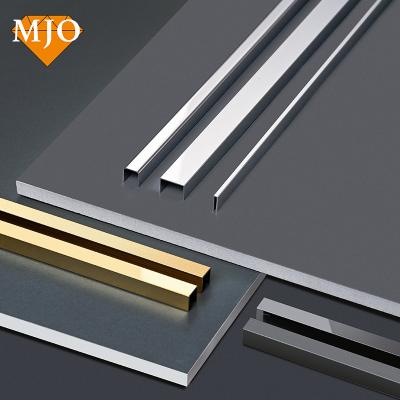 China Foshan MJO Contemporary New Style Ceramic Tile Trim Metal Tile Profiles For Wall And Floor Decoration Stainless Steel Tile Trim High Quality for sale