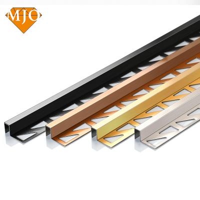 China Modern Foshan MJO villa stainless steel tile trim ceramic tile trim for wall building decoration Q shape tile edging profiles for sale